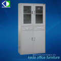 Middle-two Piece Powder Coated Filig Cabinet/4 Swing Door Cabinet/Original Design Steel Filing Cabinet/Glass Door Cabinet
